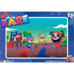 Adeland Trt Çocuk Kare 48 Parça Yapboz / Puzzle (3+)