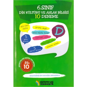 Branş Akademi Yayınları 6.Sınıf Din Kültürü 10 Deneme 2019
