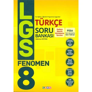 Kurmay Yayınları Gama 8.Sınıf ( LGS ) Türkçe Fenomen Soru Bankası 2019