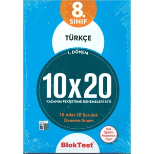Tudem Yayınları Bloktest 8. Sınıf Türkçe 10X20 Kap Deneme 1. Dönem