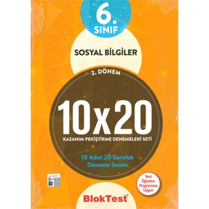 Tudem Yayınları Bloktest 6. Sınıf Sosyal Bilgiler 10X20 Kap Deneme.(2. Dönem) 2019