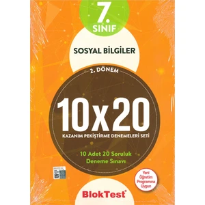 Tudem Yayınları Bloktest 7. Sınıf Sosyal Bilgiler 10X20 Kap Deneme.(2. Dönem) 2019