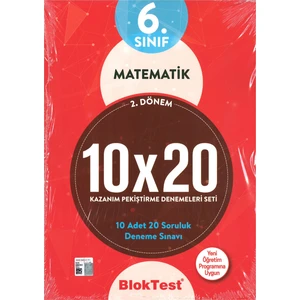 Tudem Yayınları Bloktest 6. Sınıf Matematik 10X20 Kap Deneme.(2. Dönem) 2019