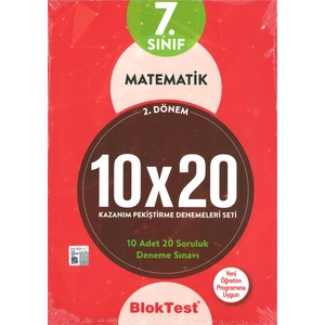 Tudem Yayınları Bloktest 7. Sınıf Matematik 10X20 Kap Deneme.(2. Dönem) 2019