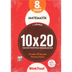 Tudem Yayınları 8. Sınıf Matematik Kazanım Pekiştirme Denemeleri 10X20 2019