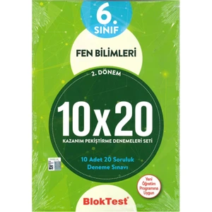 Tudem Yayınları Bloktest 6. Sınıf Fen Bilimleri 10X20 Kap Deneme 2. Dönem 2019