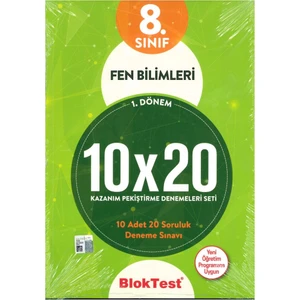 Tudem Yayınları Bloktest 8. Sınıf Fen Bilimleri 10X20 Kap Deneme 1. Dönem 2019