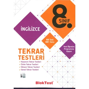 Tudem Yayınları Bloktest 8. Sınıf İngilizce Tekrar Testlerı 2019