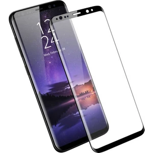 JM3021 Samsung Galaxy S9 Siyah 3D Eğimli Full Temperli Cam Ekran Koruyucu Siyah