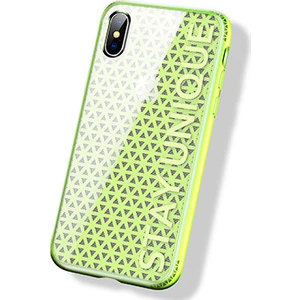 JR-BP397 Apple iPhone X Grid Serisi Mozaik Desenli Silikon Kılıf Yeşil