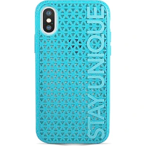 JR-BP397 Apple iPhone X Grid Serisi Mozaik Desenli Silikon Kılıf Mavi