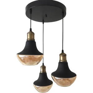 Retro 3'lü Sarkıt Avize  30 cm