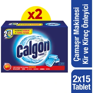 Çamaşır Makinesi Kireç Önleyici Tablet 15'li x 2 Adet