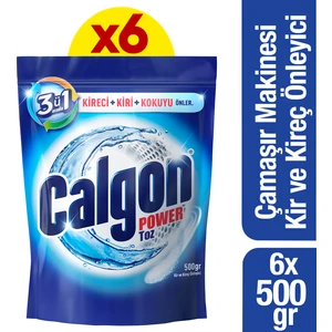 Çamaşır Makinesi Kireç Önleyici Toz 500 gr x 6 Adet