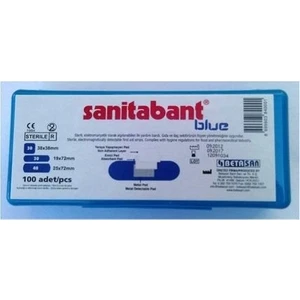 Mavi Yara Bandı Metalli 100 Lü