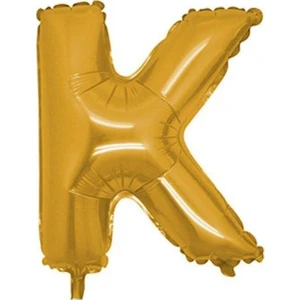 K Harf Altın Folyo Balon 16 inç - PartiPan