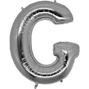 G Harf Gümüş Folyo Balon 16 inç - PartiPan
