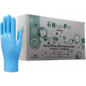 Has-Pet Mavi Nitril Pudrasız Eldiven M
