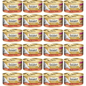 Purina Gourmet Gold Sığır Etli,Tavuklu Konserve Mama 85 Gr (24 Adet)