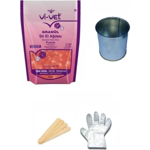 Vivet Granül Ağda Pudralı Yedek 1000 gr (Inci-Boncuk Ağda)+ Cezve