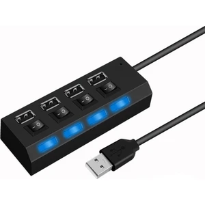 4 Port USB Hub Çoklayıcı USB 2.0 On Off Tuşlu