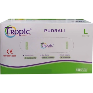 Pudralı Lateks Eldiven L (100'lü Paket )
