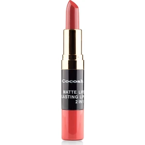 Smile Matte Lipstick & Lipgloss Ruj 2in1 01 Red, Mat-Islak Deneyim Bir Arada, Yoğun Pigmentasyon