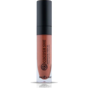 Cocosh She Professional Make Up Long Lasting Lipgloss  Who Lipstick Ruj 04 Cinnamon