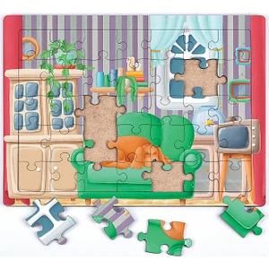 King Of Puzzle Uykucu Köpek Ahşap Puzzle 35 Parça (Xxxv-26)