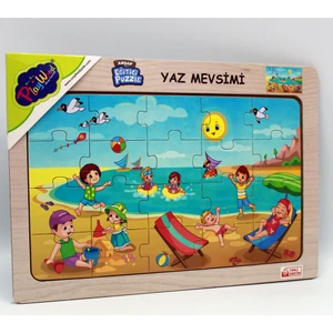 Ahşap Eğitici Puzzle / Yaz Mevsimi