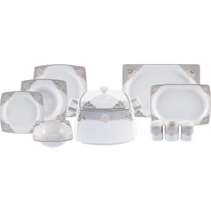 Miranda Fine Cream 60 Parça 12 Kişilik Yemek Takımı Kare