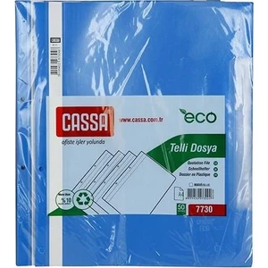 Plastik Telli Dosya Mavi 50'Li 2 Paket (100 Adet )