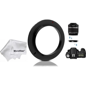 Nikon D3400 D3500 - AF-P 18-55mm Lens Için 55mm Macro Makro Ters Lens Objektif Adaptörü