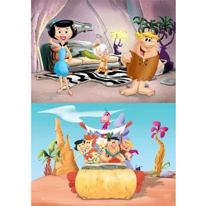 Warner Bros Taş Devri - Puzzle (Yapboz) 2'si 1 arada (35+60 Parça)