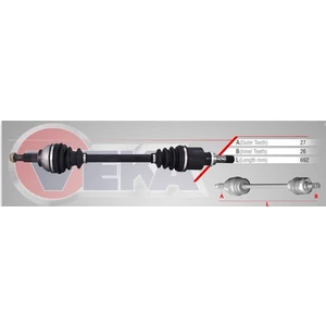 Komple Aks Sol Ön Renault Laguna III Bt01 1.5 Dcı 5 Vites M T Şanzıman Uzunluk 692Mm 2007