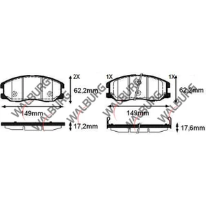 Fren Balata İkazlı Ön Chevrolet Captıva C100 2.0 D 17.20 17.60Mm 2006 2012