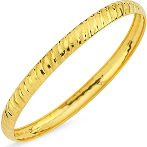 Sembol Gold Şarnel Altın Hediyelik Bilezik Yan Çizgili Blz5620654