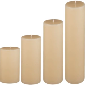 4 lü Set Mum Çap 7 cm Krem