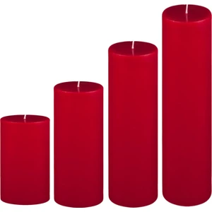 4 lü Set Mum Çap 7 cm Kırmızı
