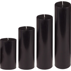 4 lü Set Mum Çap 7 cm Siyah