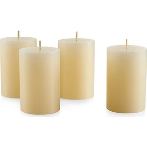4 lü Silindir Mum Krem