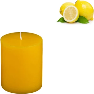 limon Kokulu 7 x 10 Sarı Silindir Mum
