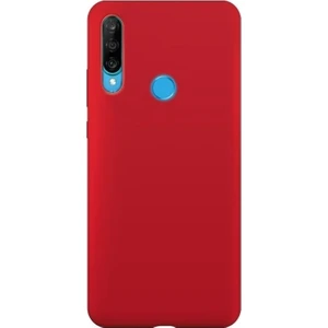 DVR Huawei P30 Lite Kılıf Silikon Premier (Kırmızı) + Tam Ekran Cam Koruyucu