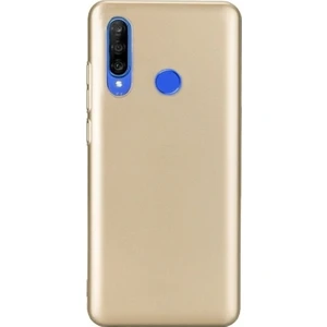 DVR Huawei P30 Lite Kılıf Silikon Premier (Gold) + Tam Ekran Cam Koruyucu