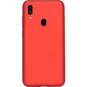DVR Samsung Galaxy A30 Kılıf Silikon Premier (Kırmızı) + Nano Cam Ekran Koruyucu