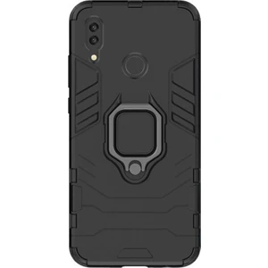 Huawei P Smart 2019 Batman Serisi Yüzük Standlı Armor Kılıf - Siyah