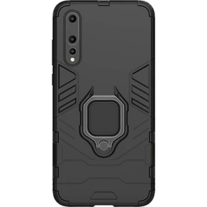 Huawei P20 Pro Batman Serisi Yüzük Standlı Armor Kılıf - Siyah