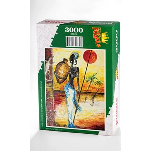 King Of Puzzle Testili Afrikalı Kadın Zaire Ahşap Puzzle 3000 Parça (Uk77-Mmm)