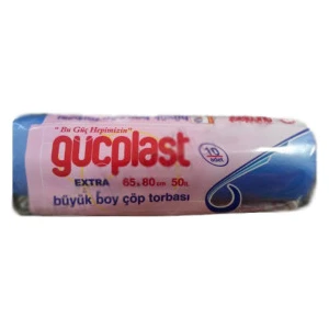 Güç Plast Güçplast Çöp Torbası Büyük Boy Mavi 65 x 80 cm 10 Adet