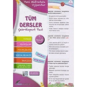 7.Sınıf Tüm Dersler Çek Kopart Yaprak Test